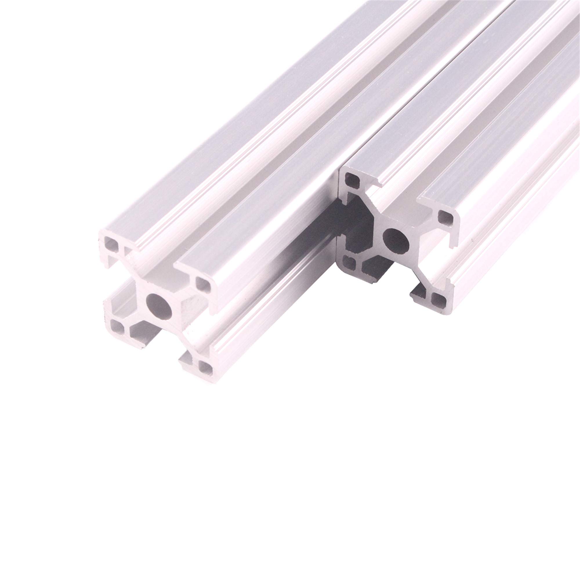 Lot de 2 profilés en aluminium 1 000 mm 3030 Type T Norme européenne 30 x 30 Profil en aluminium extrusion linéaire pour imprimante 3D et machine de gravure laser CNC