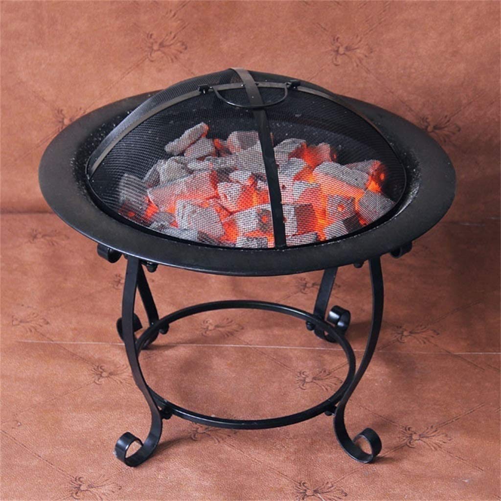 Pozzi per Il Fuoco all'aperto, braciere da Giardino Patio Esterno Ciotola Rotonda autoportante Pesante Rustica