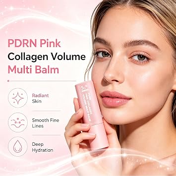 PDRN Pink Collagen Volume Multi Balm Stick - Wrinkle & Hydrating Face Stick, Makeup Base & Primer, Deeply Nourishing Moisturizer for Lips, Eyes, Neck (2PC)