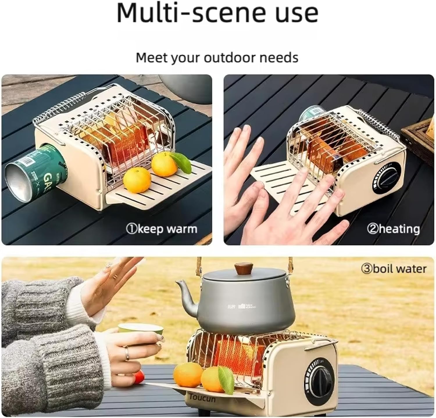 Butane Heater Portable Camping Heater Butane Burner Warmer for Camping Emergency Heating Cooking Stove, Heaters For
