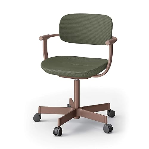 イトーキ オフィスチエア デスクチェア バーテブラ03 5本脚タイプ リーフグリーン 【ベースカラー:チェスナッaトブラウン (F2)】 KG-825SD-F2Q3