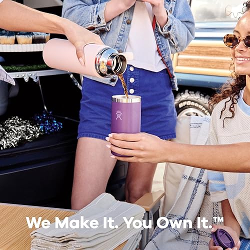 Miniatura 8 de Hydro Flask Taza de café de viaje  Acero inoxidable aislado, antiderrames, resistente a fugas, vaso de café para llevar, 20 onzas, verde agave