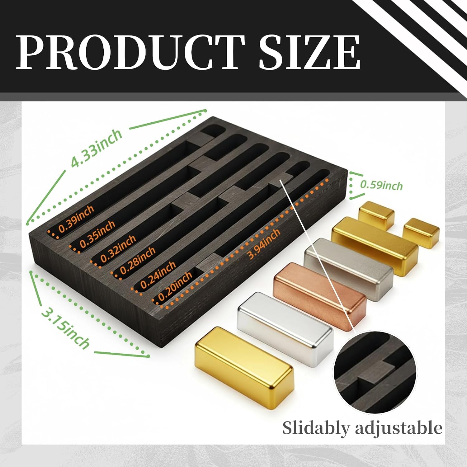 Graphite Ingot Mold for Gold, Silver, Copper - Reusable Long Bar Crucible for Metal Jewelry Melting, Casting, and Refining(IM-01)