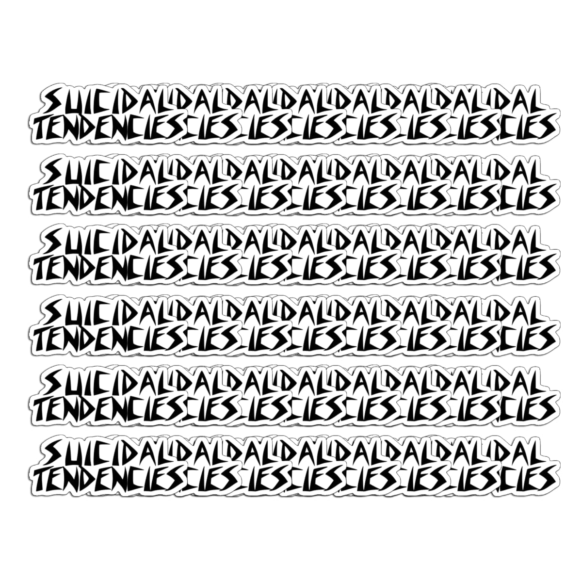 CustomStickers 48pcs Tendencies Bumper Suicidal for Kids Teens Adults Bedroom Water Bottles Phone Case Hat Motorcycle Wall Decoration Laptop Hard Skateboard Car Bike