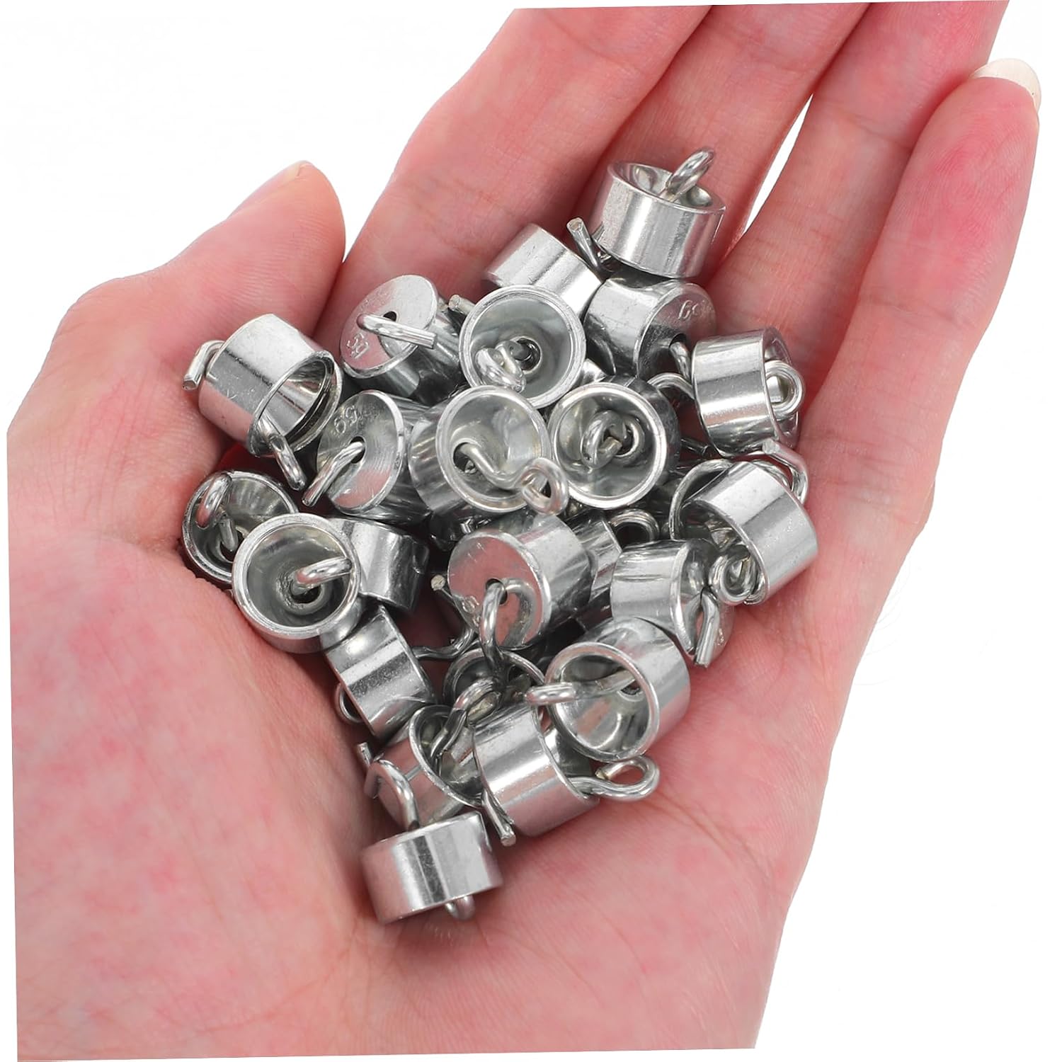 CHILDWEET 30pcs Hooked Calibration Weight Set for Lab Use Accurate Units with Double Hooks for Physics Experiments Science Projects and Educational Measurement Tools