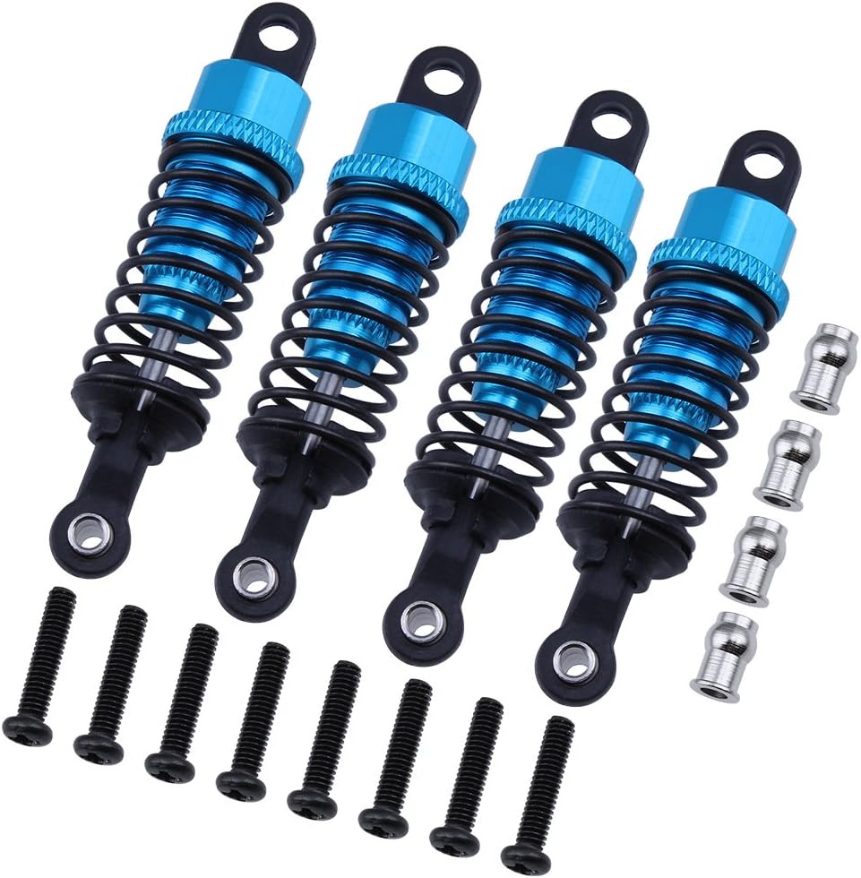 4pcs Aluminum Shock Absorber Assembled Rear & Front for 1/18 Scale WLtoys A959 A959B A979 A979B Upgrades Parts RC Buggy Car Truck Shocks Replacement of A949-55