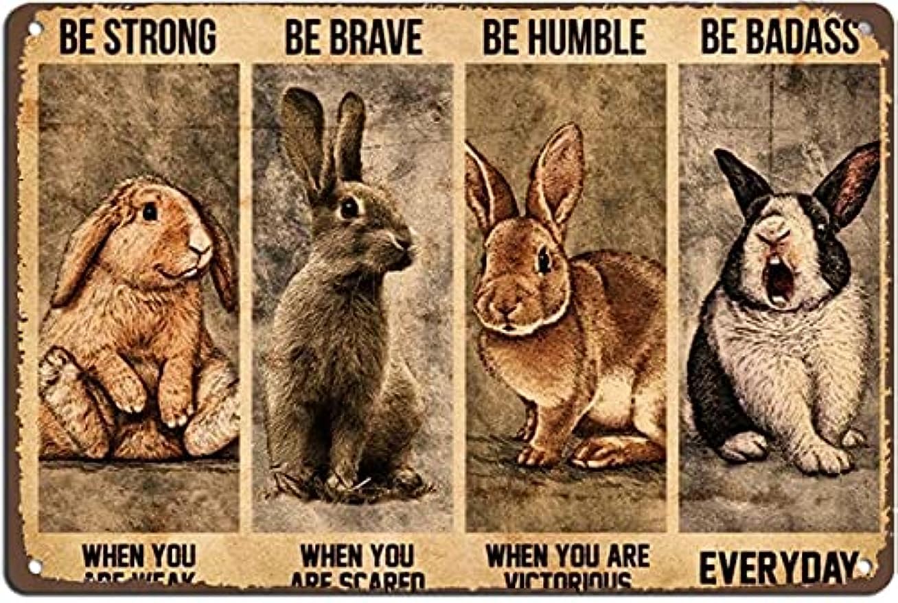 Liantsh 13 Vintage Wall Decor Rabbit Poster,Motivational Quote,Vintage Wall Art,Home Decor Retro Tin Signs,Kitchen Decor Vintage Metal Tin Sign,Wall Decor For Bars,Restaurants,Cafes,Home Beer 12X8 Inch