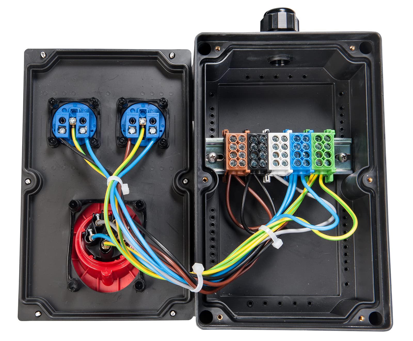 Distribuidor de pared de goma maciza con cable "Gerlos", 230 V ~ 2, CEE 16 A, 400 V ~ 1.