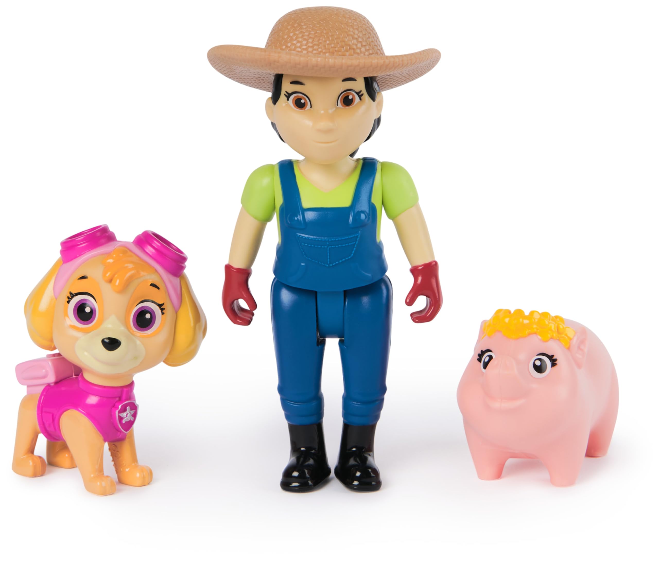 Paw Patrol Skye, Farmer Yumi and Piggie Figures, Kids Toys for Boys and Girls Aged 3 and Up
