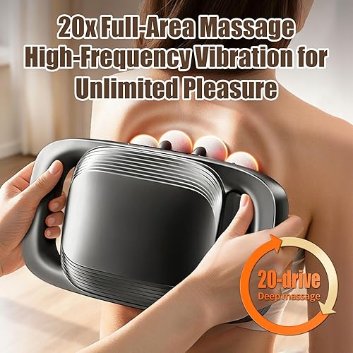 Miniatura 3 de Pistola de masaje de tejido profundo de 20 cabezas con 3 modos y 30 niveles de velocidad, masajeador muscular de percusión silenciosa, presión de