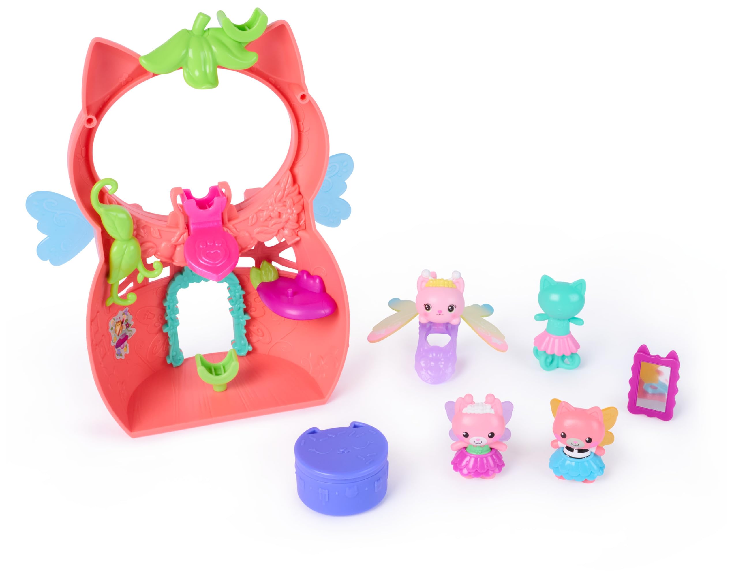 Gabby's Dollhouse Fairylandia, Set di Gioco Kitty Fairy con Ali magiche con 12 Pezzi ed Esclusivo Anello con Ali magiche, Giocattoli per Bambini e Bambine dai 3 Anni in su