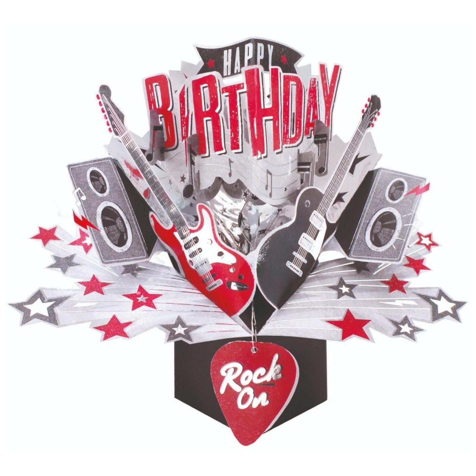 'Happy Birthday' Rock Pop-Up Kartka z życzeniami Original Second Nature 3D Pop Up Cards