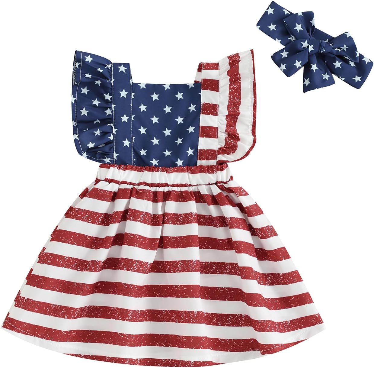 Niñas de Julio Vestido Toddler Bandera Americana Uruguay Ubuy