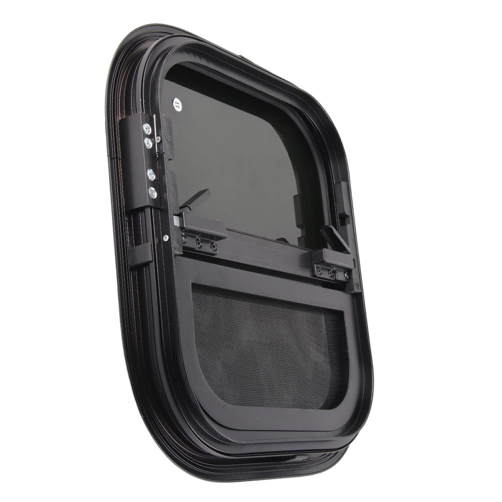 Fenster, Wohnmobil-Schiebefenster mit Bildschirm, Wohnmobil-Schiebefenster mit Sichtschutz, 440 Mm Hoch, 390 Mm Breit, Getöntes Gehärtetes Glas, Wasserdicht, für Wohnmobil-Anhänger