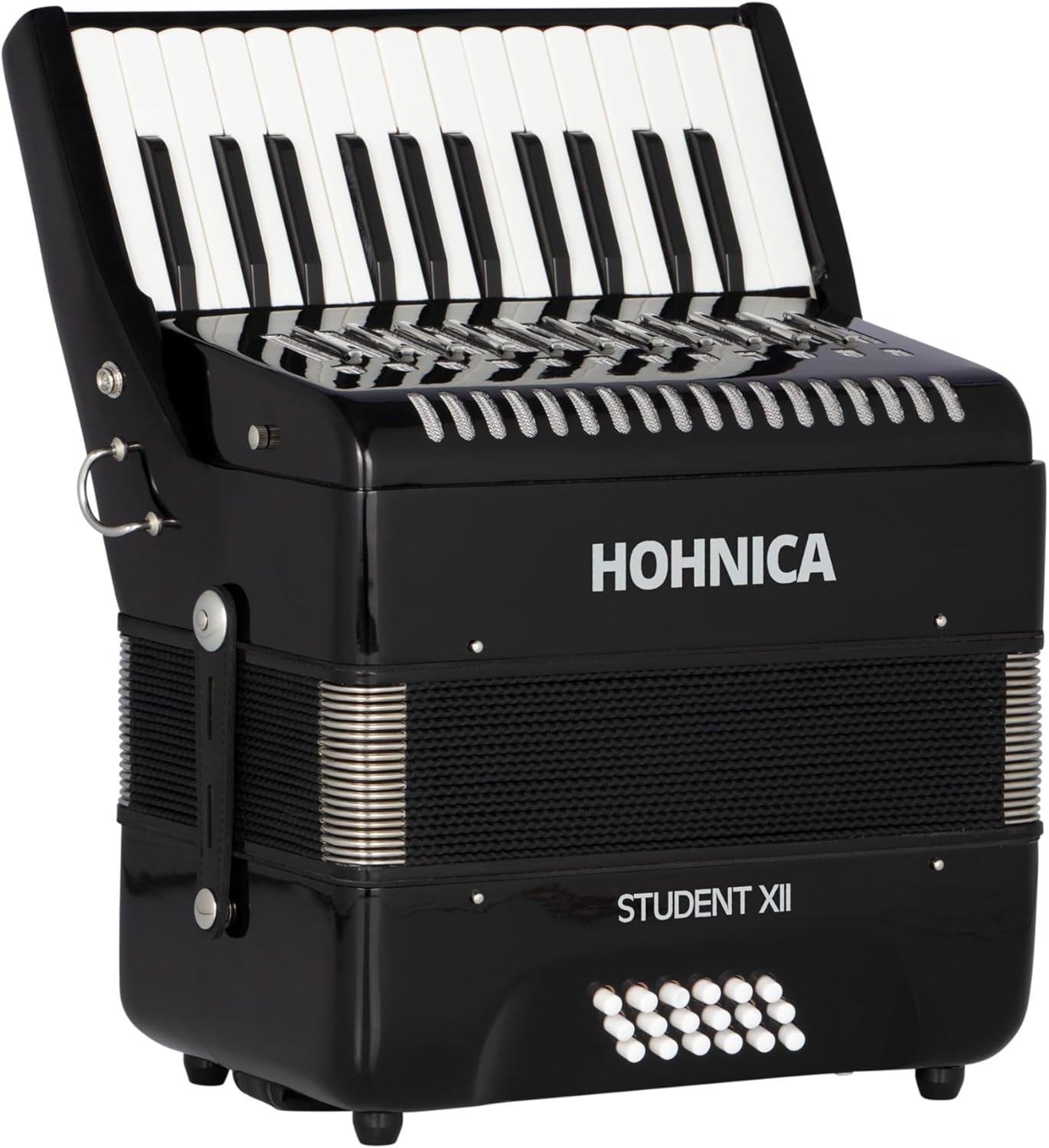 Hohner 44 Key Student XII Piano Accordion (Black)