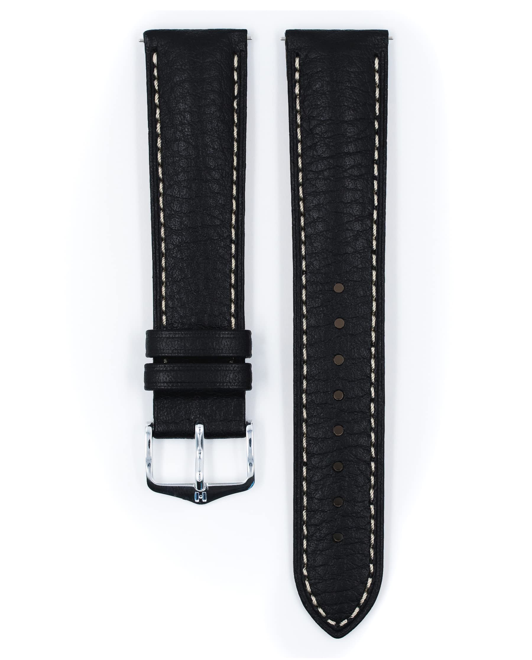 HIRSCH Bracelet de montre unisexe en cuir de buffle modèle Boston 20 mm