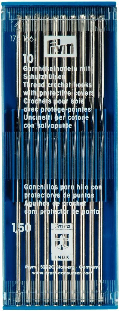 Prym Yarn Crochet Hook, Steel, Silver, 0.6 mm