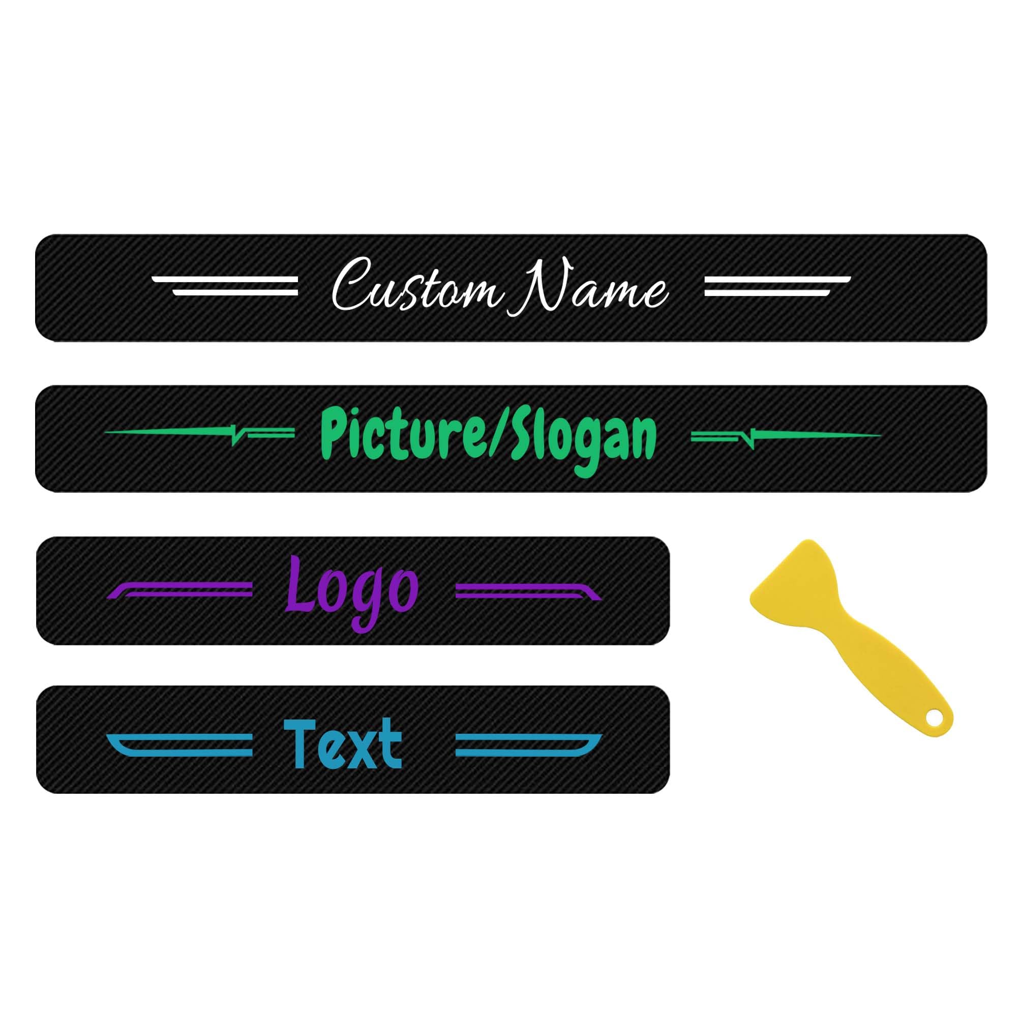 ABLLXP Custom Car Door Sill Protectors, Carbon Fiber Design, Personalized Fit for All Vehicles