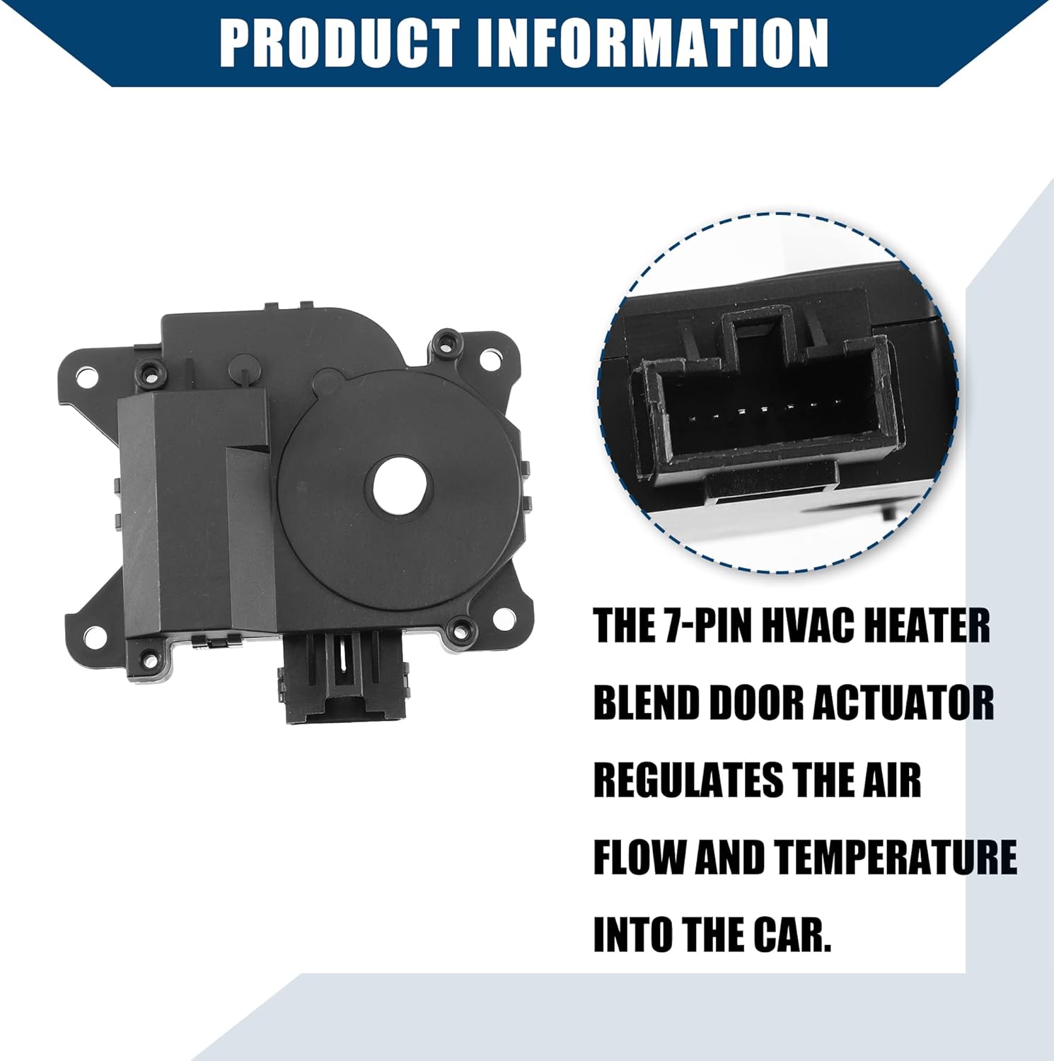 87106-06060 604-947 / Front/HVAC Heater Blend Door Actuator for Toyota Camry 1997-2001 / Air Door Actuator Heater Blend Door Lever/Plastic / 1 Pcs/Black