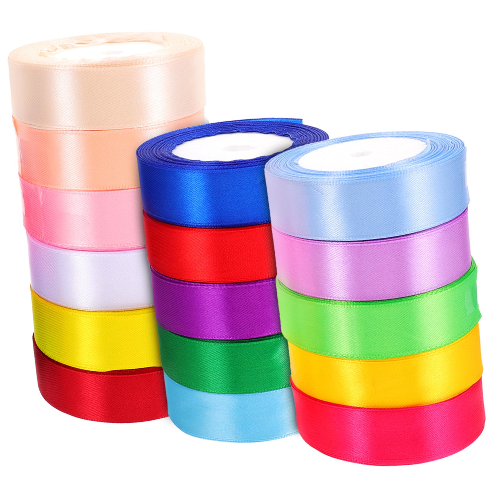 Ruban polyester Veemoon 16 rouleaux de ruban satin assortis pour décoration et DIY