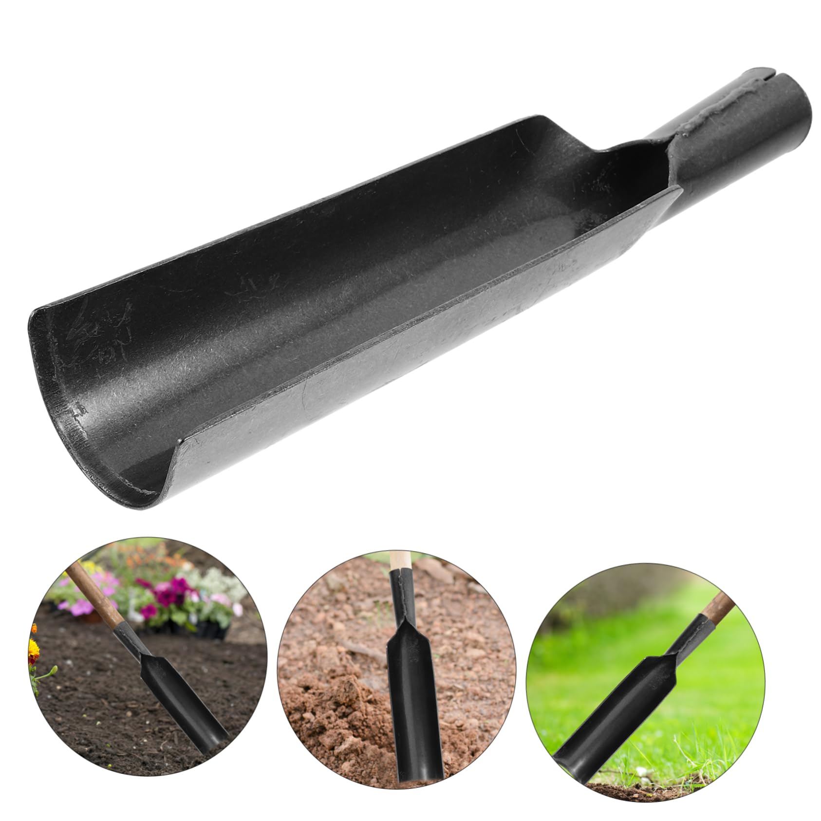 ifundom Metal Garden Shovel mit Manganstahl für Graben von Wurzeln Vielseitige Gartenwerkzeuge zum Pflanzen Jäten und Lockern für Hausgärten und Outdoor Aktivitäten