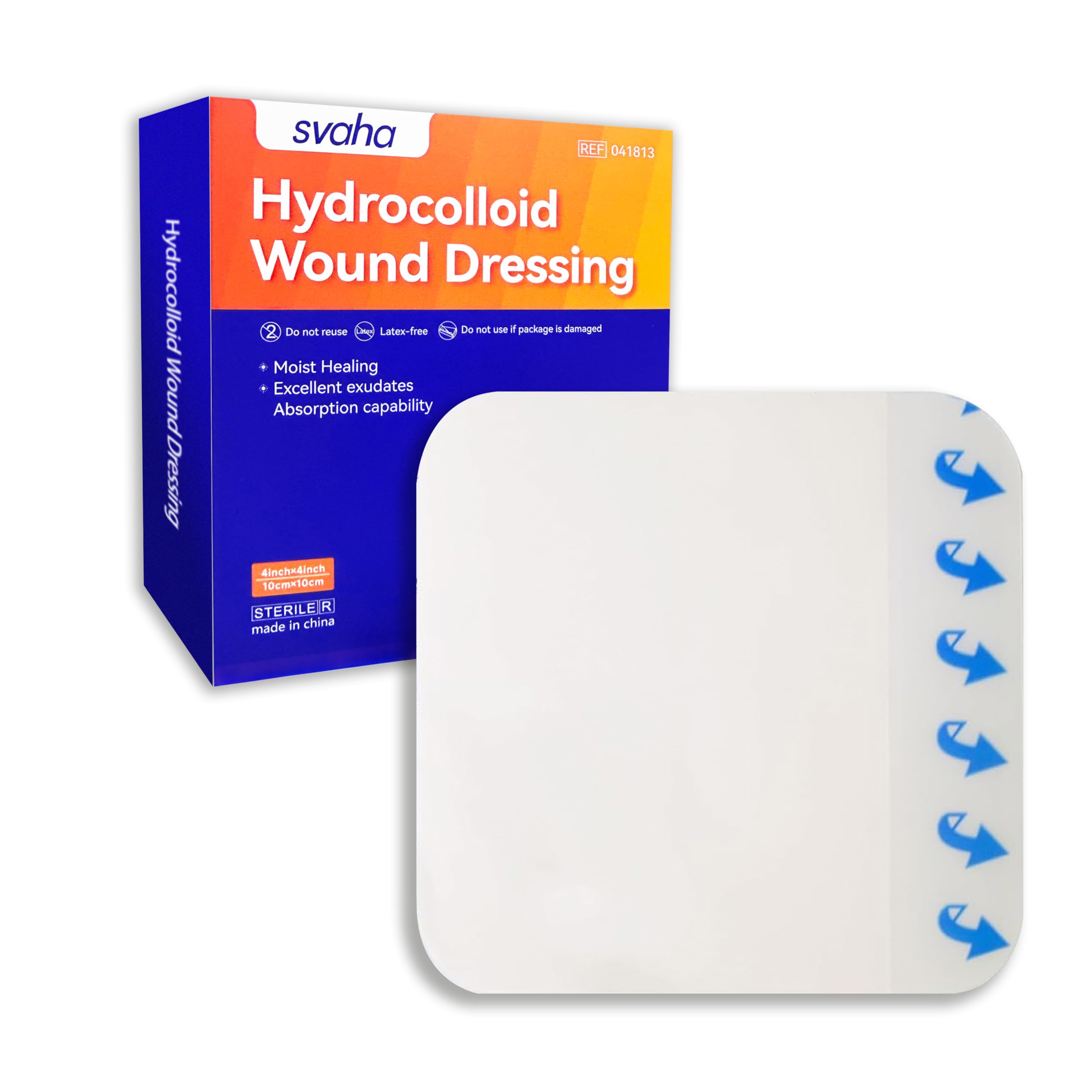 Amazon.com: Hydrocolloid Wound Dressing - Large 4"x4" Pads, Self-Adhesive  Gel Bandages, Waterproof & Moist Healing for Cuts, Burns, Blisters & First  Aid (4"x4" (Pack of 10)) : Industrial & Scientific