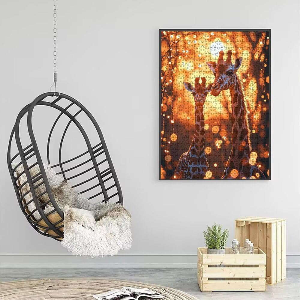 Puzzle 4000 sztuk, pomarańczowy jeleń puzzle dla dorosłych 4000, drewniane puzzle, klasyczne gry edukacyjne, niemożliwe wyzwanie, gry i zajęcia rodzinne, prezent kreatywny DX0YL1144