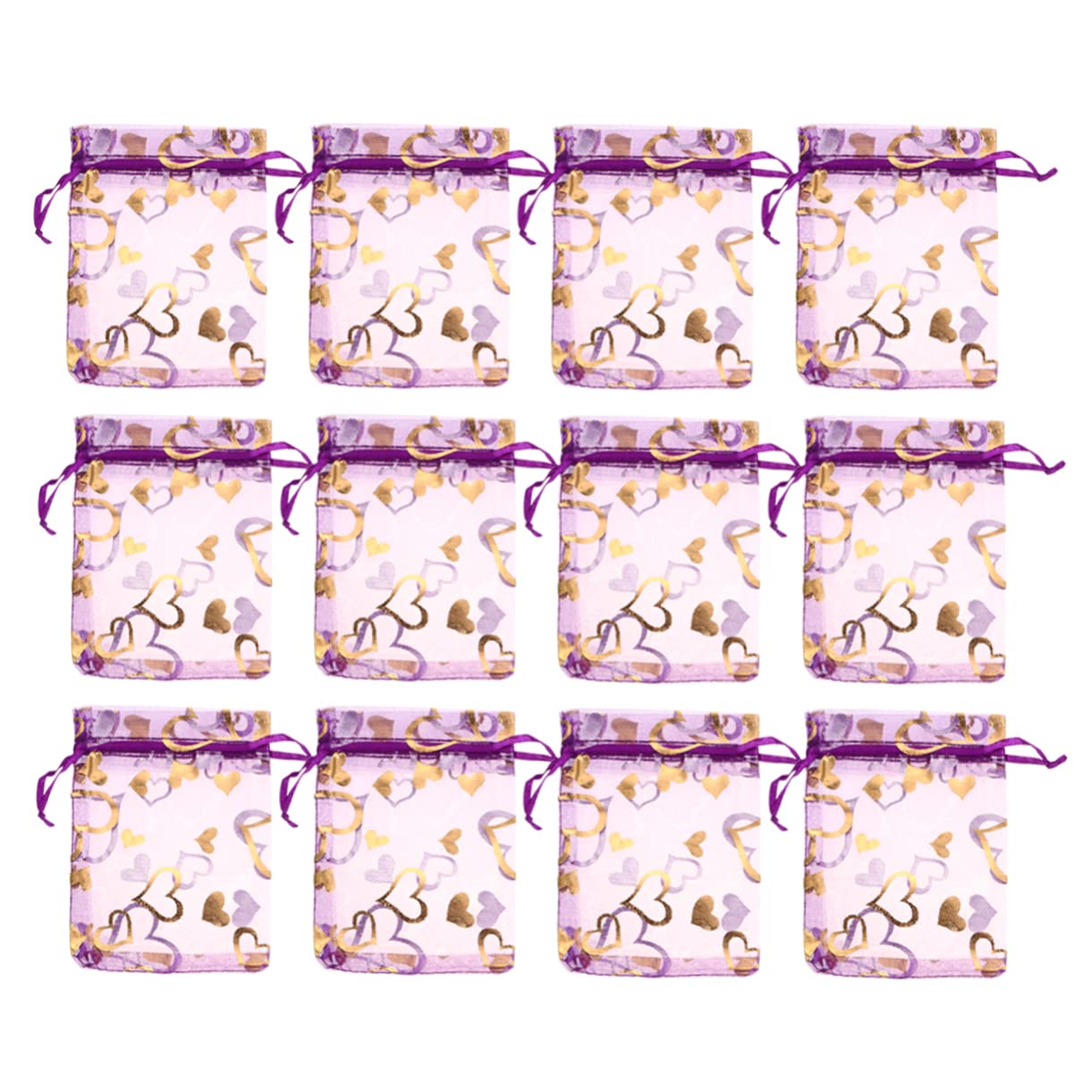 Beavorty 300 Stk Geschenktüten Organzabeutel 4x6 Geschenkbeutel Mit Kordelzug Schmuckbeutel Aus Organza Netztasche Rosa Mesh-taschen Goldener Beutel Mit Kordelzug Lila Mesh-taschen Violett
