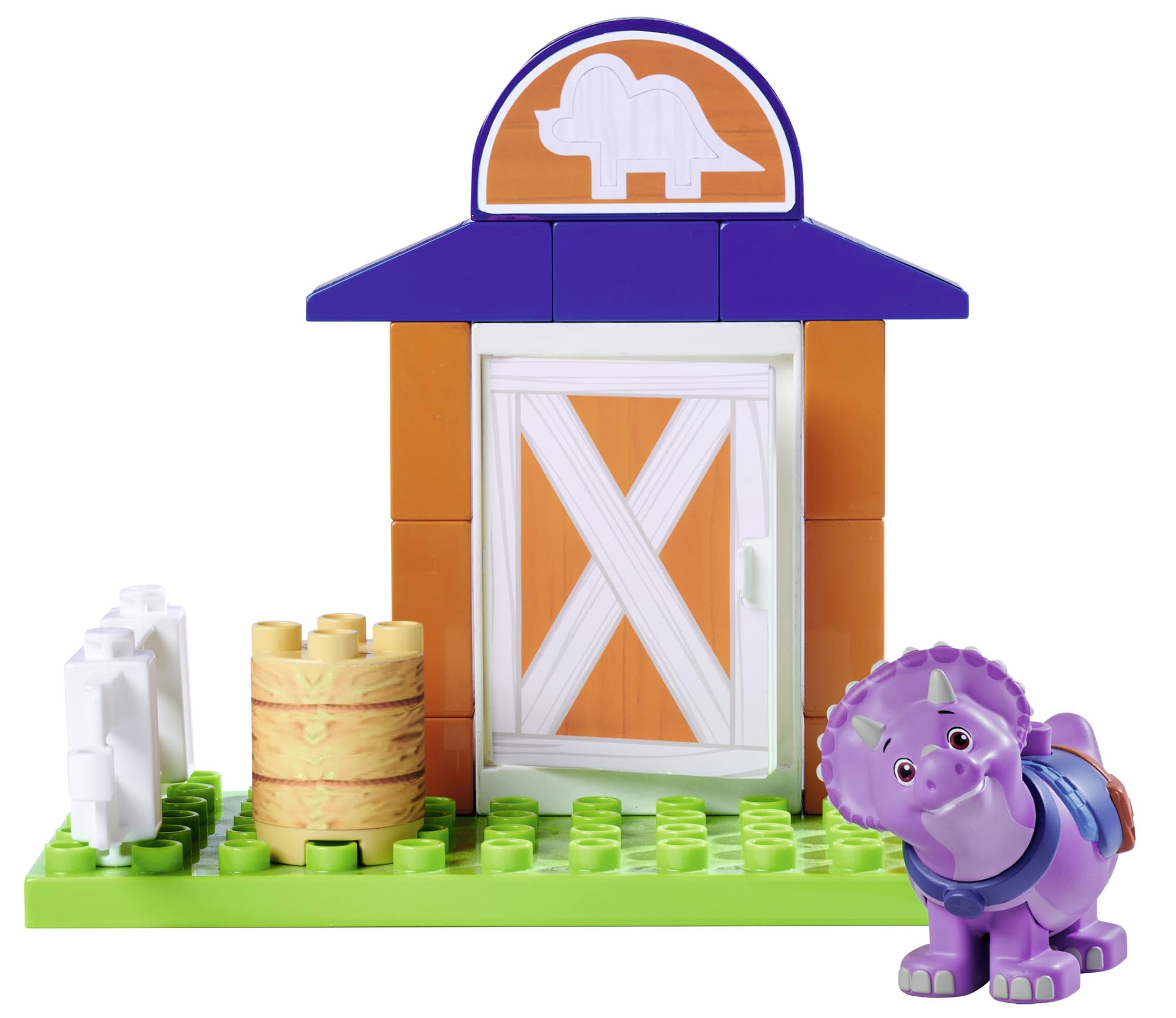 Big-Bloxx - Dino Ranch Hutch with Dino Tango - Building Blocks (16 Pieces) for Small Dino House with Dinosaur Figure, Game Pieces for Children from 18 Months to 5 Years