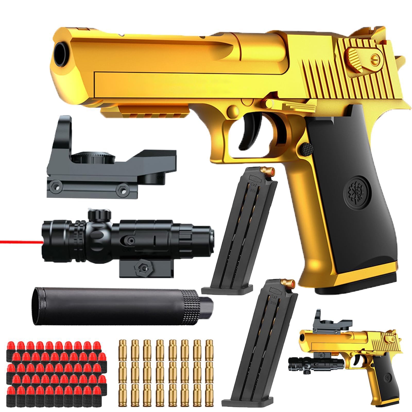Bybykoi Spielzeug Pistole M1911 for Kinder Pistole,1:1 Schaumstoff-Blaster Toy Gun,Soft-Bullet-Pistole Pistolenmodell Kindergeschenke