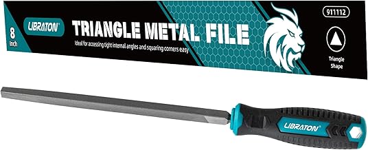 Libraton Lima Triangolare da 200mm, Lima per Metallo, Lima in Acciaio di Alta Qualitàon Impugnatura Ergonomica, Lima Manuale per Metallo, Legno, Plastica, Lima per Rifilare, Modellare e Raschiare
