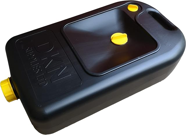 DKN LEISURE 10L Black Oil Drain Container suitable for Motorcycles