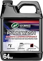 Turtle Wax Hybrid Solutions Pure Wash: pH Neutral Foaming Car Soap, Wax-Safe Cleaner & Clay Lube, 64oz Extreme Foam