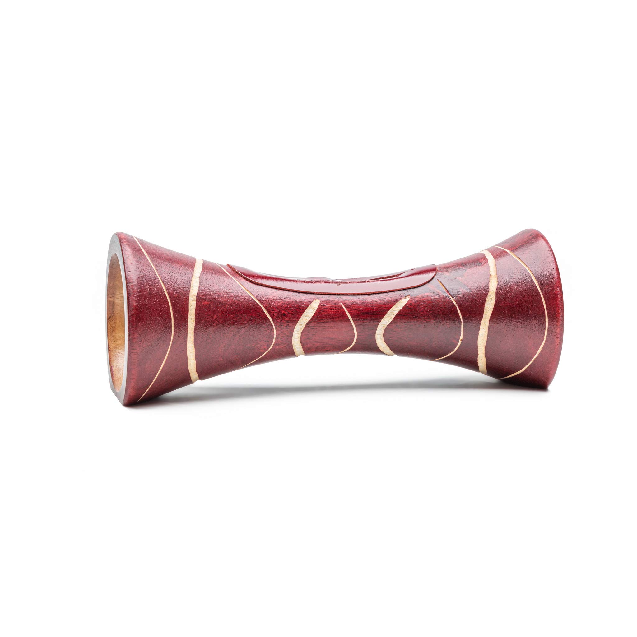 mangobeat® - Enceinte écologique et Universelle en Bois - Amplification de Tous Les Smartphones sans électricité - « Bordeaux Zébre » 25 cm
