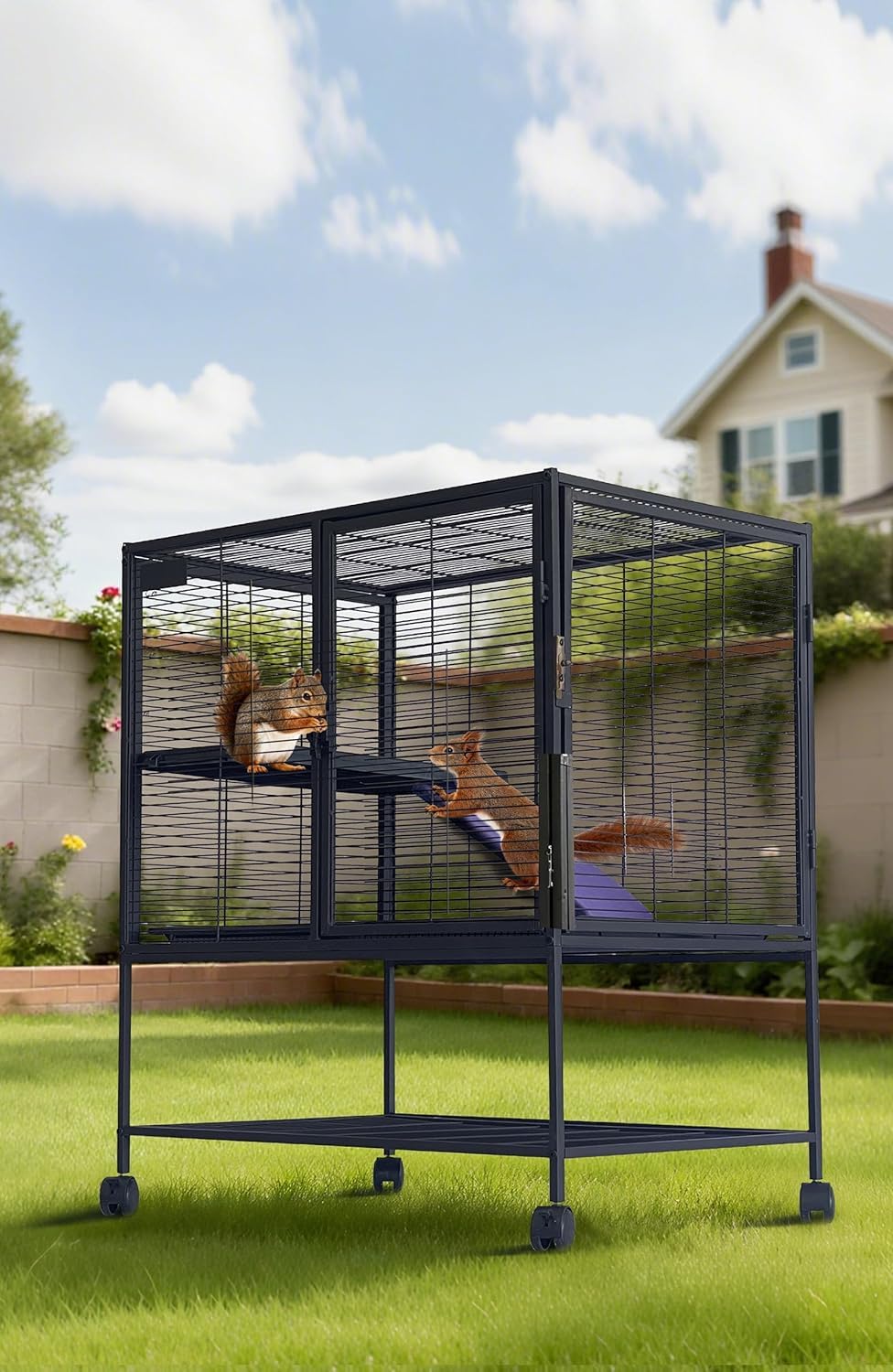 Kleintierkäfig, Käfige Laufställe Hamsterkäfig Mit Treppen Abnehmbarer Rampe,Nagerkäfig Meerschweinchen Häuschen Hasenhaus Ideal Für Frettchen, Chinchillas, Meerschweinchen Und Hamster Kaninchen
