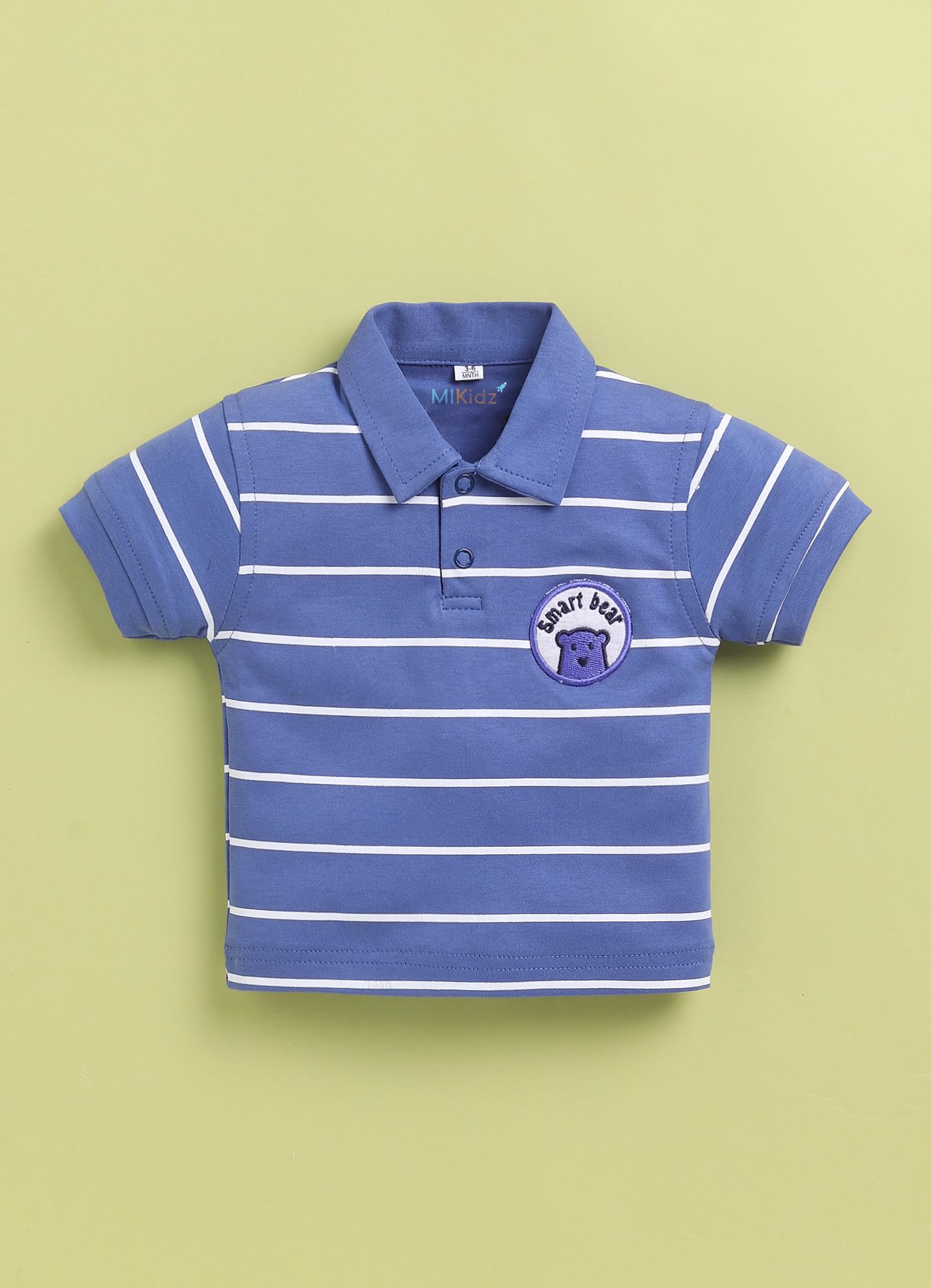 MI Kidz Pure Cotton Collared T-Shirt and Half Pant Set for Kids 3