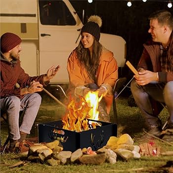 Amazon.com : LTSEAME 16 inch Portable Square Fire Pit Outdoor