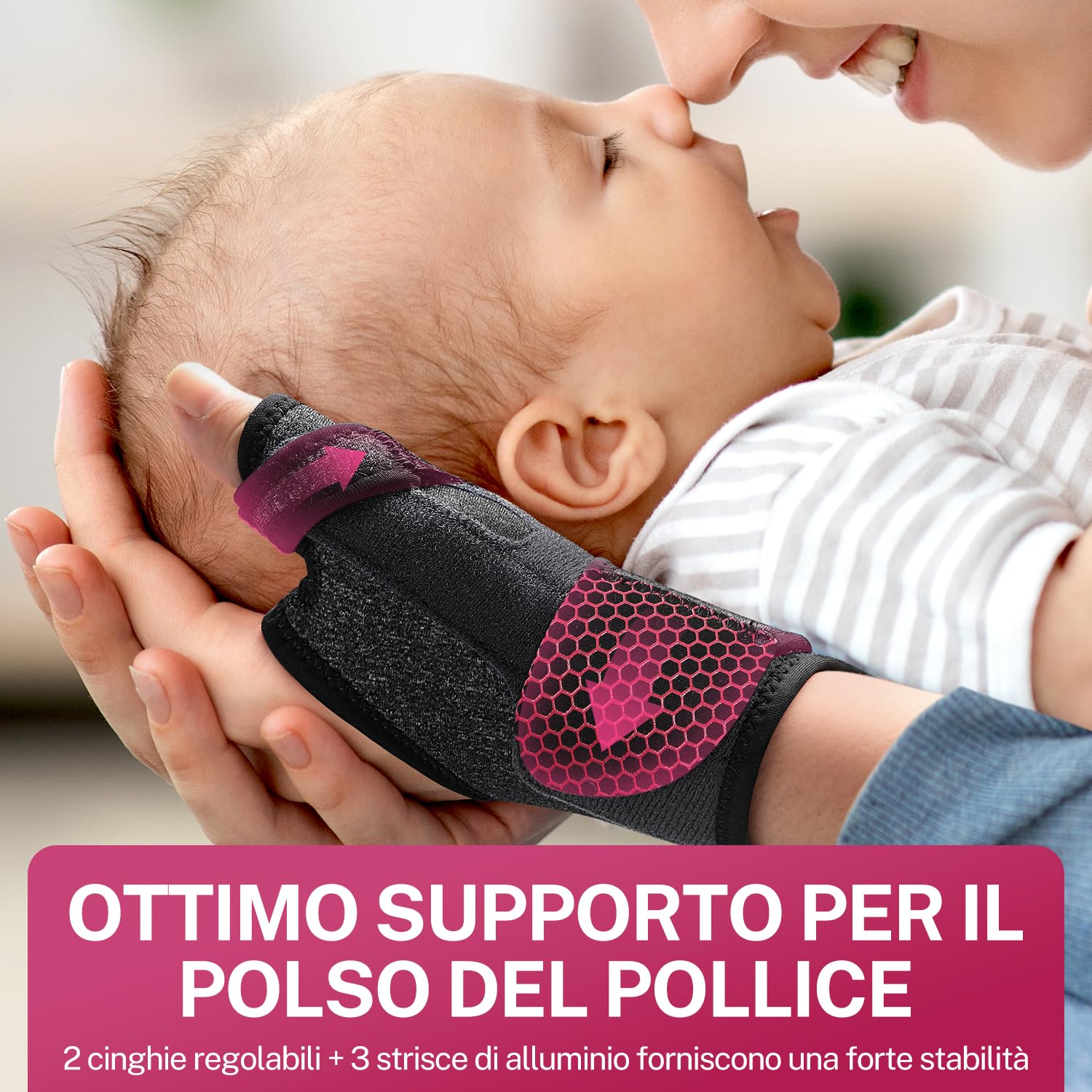 Fitomo Tutore Pollice, Tutore Tunnel Carpale 2 in 1 per Tenosinovite di De Quervains, Artrite, dito a Scatto, Tendinite, Sollievo dal Dolore del Tunnel Carpale e Distorsione del Pollice