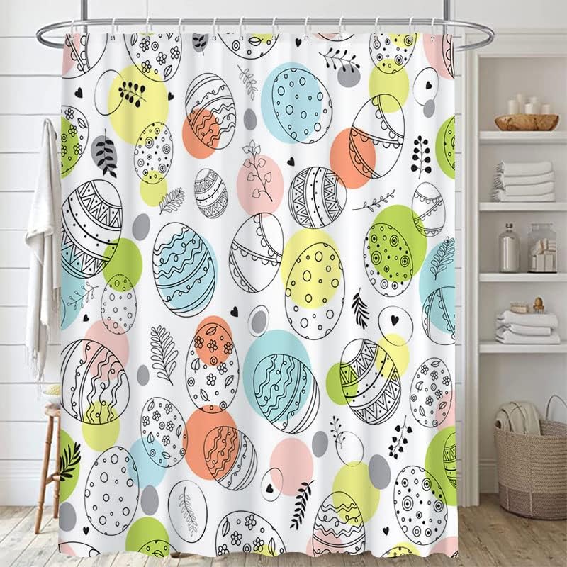 Lofaris Happy Easter Eggs Shower Curtains for Bathroom