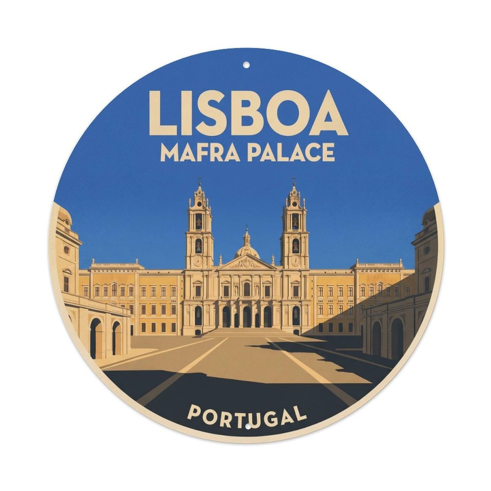 Olhnbad Style Portugal Lisboa Mafra Palace Portuguese Heritage Metal Tin Sign