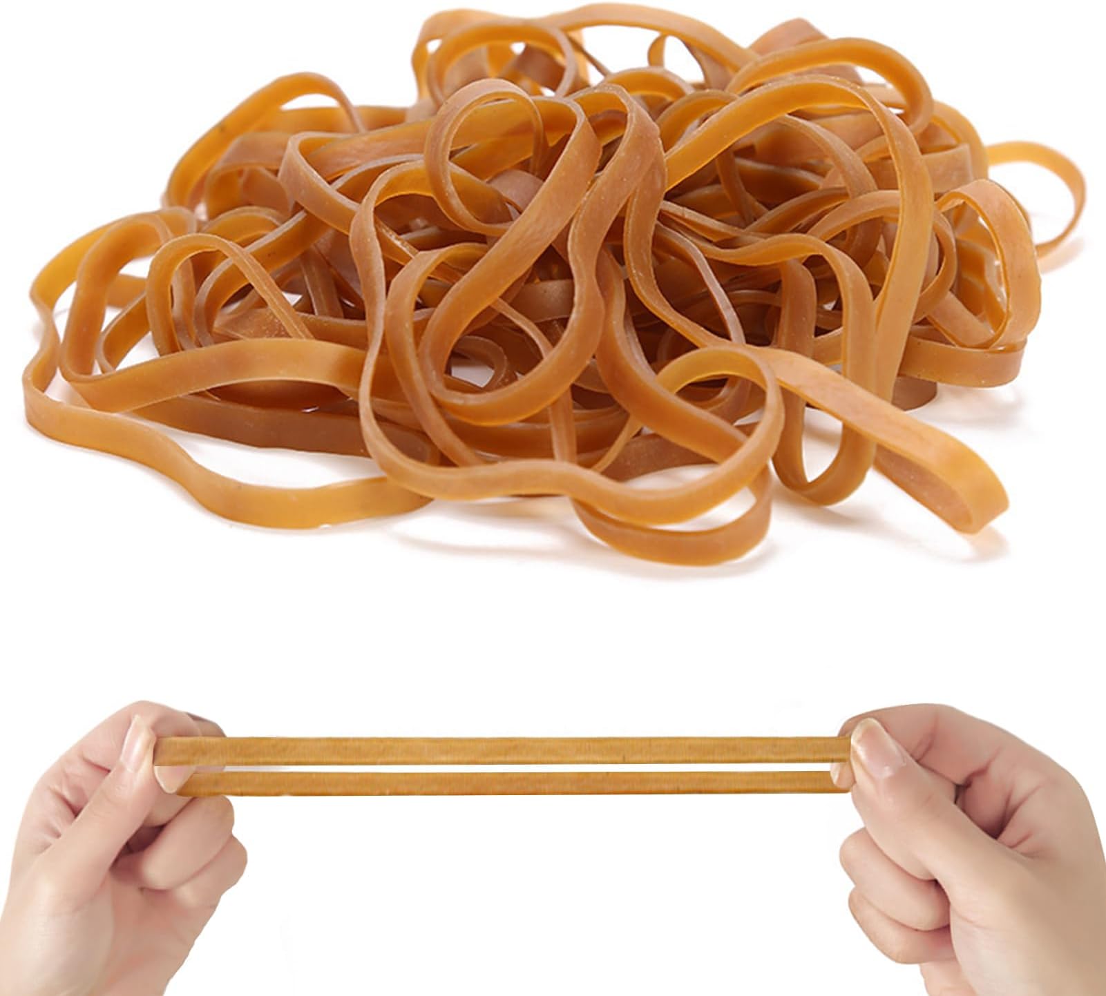 AOUOU Gummibänder 50 Stück - Extra Groß & Dehnbar Für Mülltonnen & Mehr