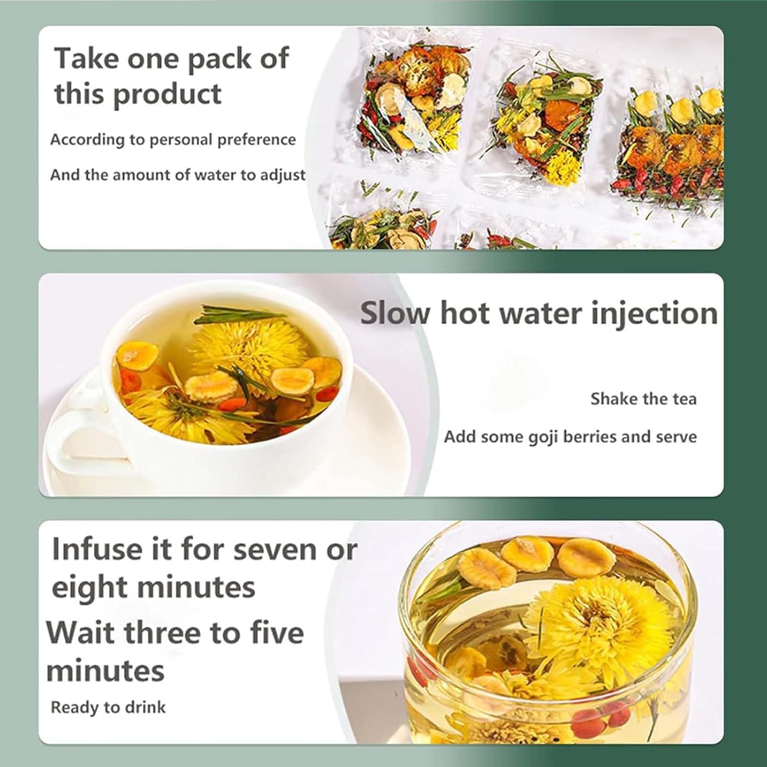 Organic Dandelion Wolfberry Tea Bags - Supports Kidneys & Liver Health - Seven Herbal Ingredients (2pack)