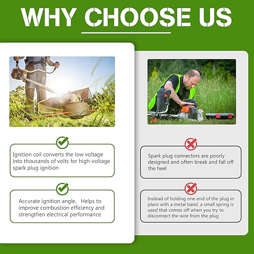 Miniatura 5 de Dibanyou 4144 400 1303 Bobina de encendido para Stihl Trimmer FS40 FS50 FS56 HT56C FC56C FC56 KM56C-E KM56RC-E KM56RC-E-Z desbrozadora podadora de