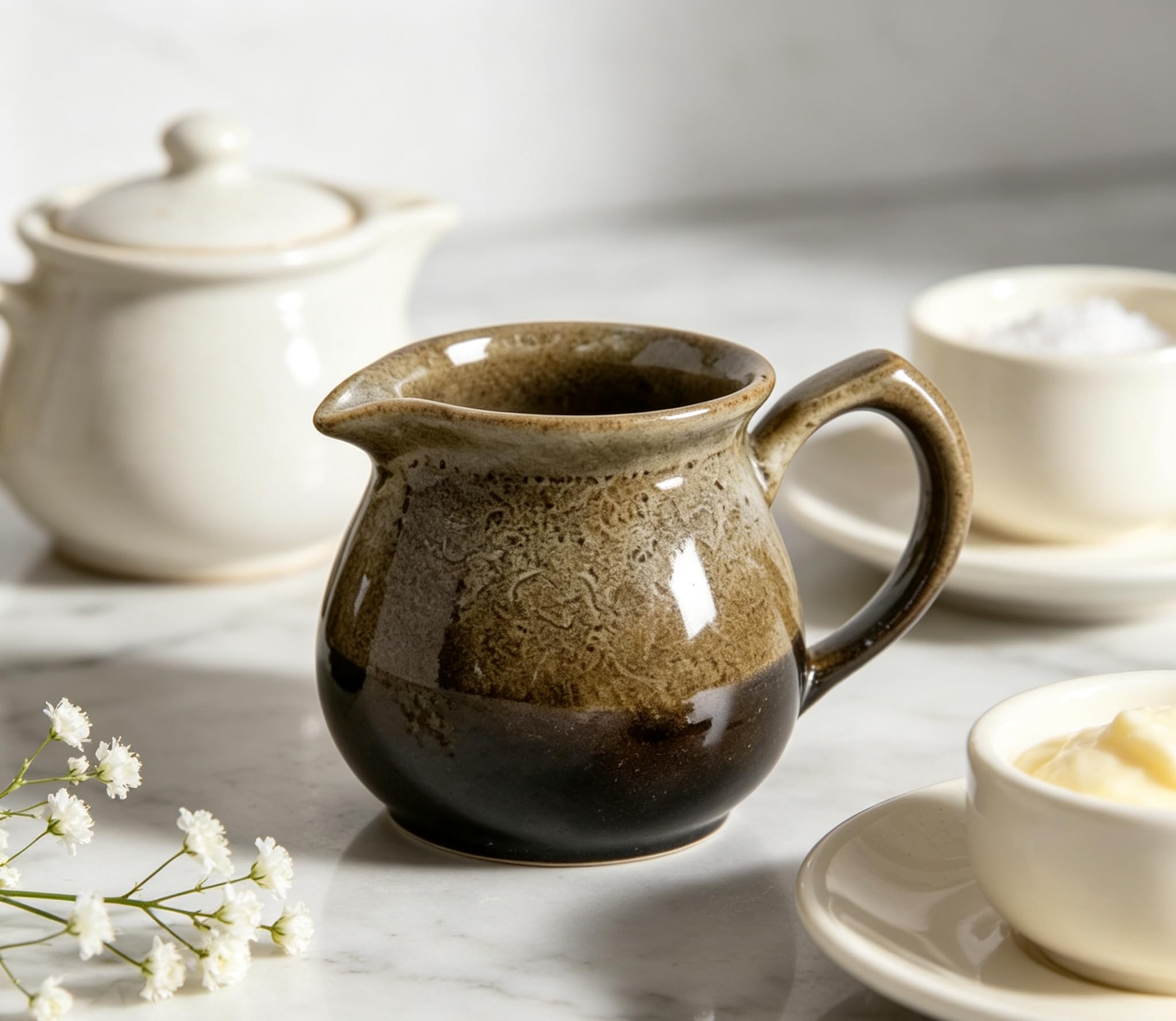 Generisch Keramikkännchen Für Kaffee, Milch, Sahne Und Sirup
