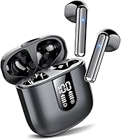 Cuffie Bluetooth, Auricolari Bluetooth 5.3 con Stereo HiFi Immersivo, Cuffie Wireless Mini Incorporato 4 HD Mic,...