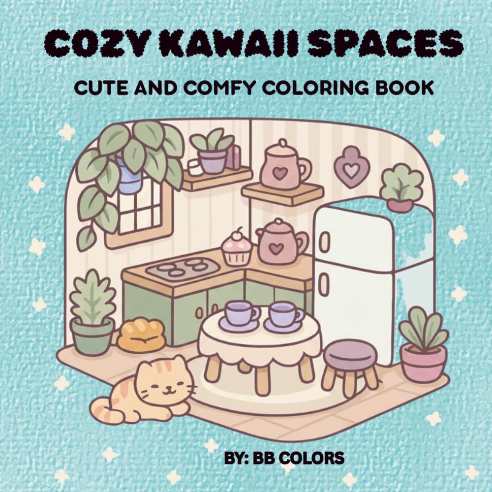 COZY KAWAII SPACES: CUTE AND COMFY COLORING BOOK