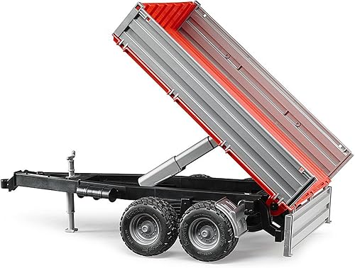 Miniatura 2 de Bruder 02019 - Accesorio de remolque de inclinación con enganche para tractores agrícolas camiones de construcción y silvicultura paredes laterales