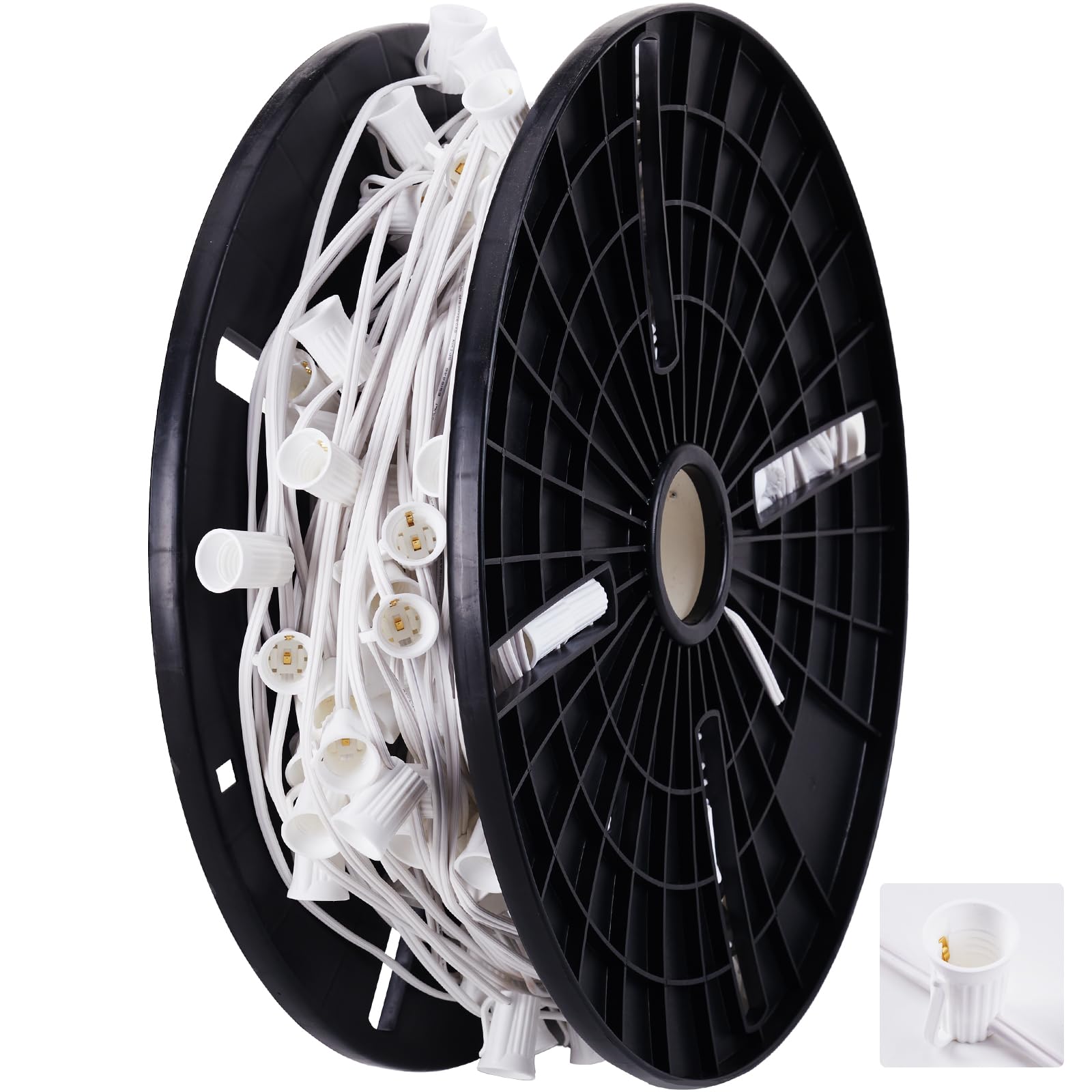 Spool Stringer Bulk Stringer Reel Brightown 250FT C9 Christmas Light Spool - UL Listed ...