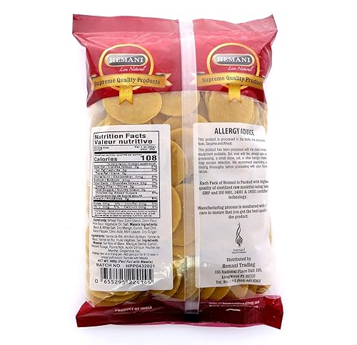 Miniatura 2 de HEMANI Pani Puri - Monedas - Viene con Masala - Listo para cocinar - 400 g (14.1 oz) - Todo natural, vegano y sin OMG - Origen indio