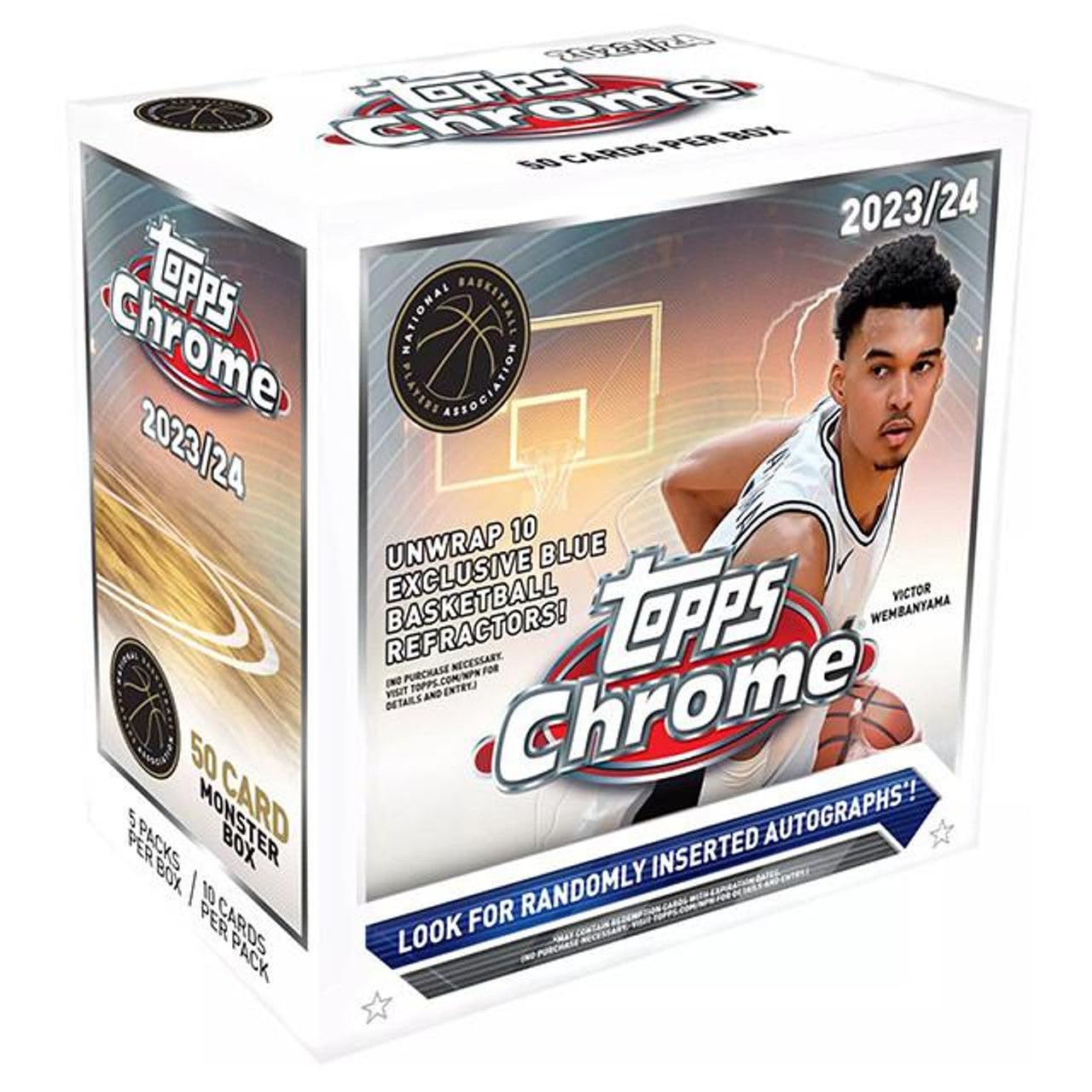 Amazon.com: 2023/24 Topps Chrome Basketball MEGA box (5 pks/bx